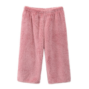 加绒保暖七分裤冬女六分打底裤配靴子加厚护膝裤秋裤