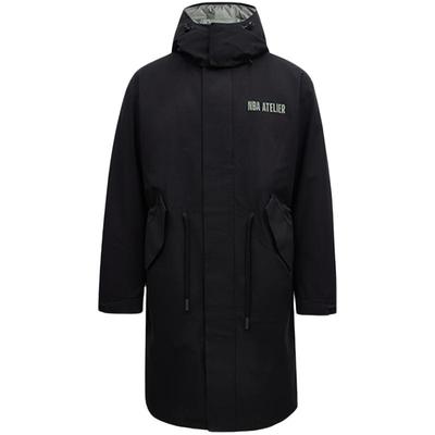 NBA ATELIER男士秋冬装中长款保暖羽绒服可拆卸内胆休闲夹克外套