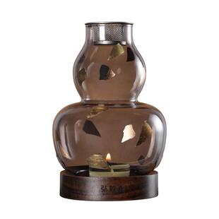 弘毅斋新品烛光空薰炉礼盒套装家用卧室玻璃创意葫芦香炉新春礼物