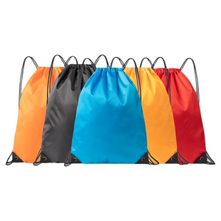 定制LOGO印字运动防水羽毛球束口袋轻便抽绳双肩背包健身房马拉松