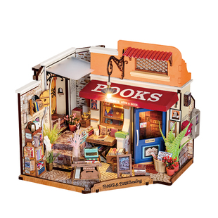 若来转角书店diy小屋手工拼装模型屋子积木场景建筑迷你小房别墅