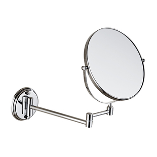 洗手间浴室全铜免钉美容三倍放大双面化妆折叠伸缩镜子壁挂免打孔