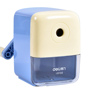 得力卷笔刀手摇式转笔刀自动进铅削铅笔器小学生专用多功能便携小