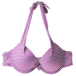 70AA75外贸欧单系带绑脖女文胸少女内衣上薄下厚小胸聚拢34AA夏日