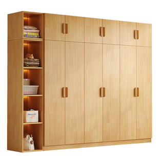 全实木衣柜家用卧室2025新款爆款出租房用结实耐用儿童大衣橱定制