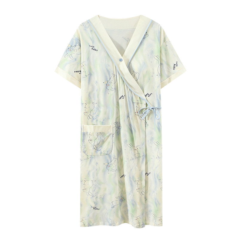 孕妇待产裙带胸垫莫代尔月子服夏季薄款产后产妇进产房哺乳连衣裙