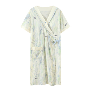 孕妇待产裙带胸垫莫代尔月子服夏季薄款产后产妇进产房哺乳连衣裙