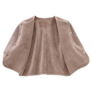 初新生婴儿儿衣服秋冬保暖内衣加绒加厚双面绒男女宝宝小开衫外套