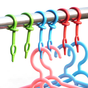 加长晾衣杆防风晒衣服神器硅胶挂钩防风衣架锁晒衣架固定防滑卡扣