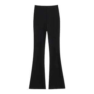 微喇裤女夏薄款2026新款弹力高腰显瘦垂感黑色裤子女款喇叭西装裤