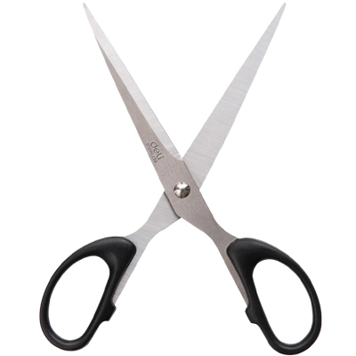 得力剪刀加厚圆头便携