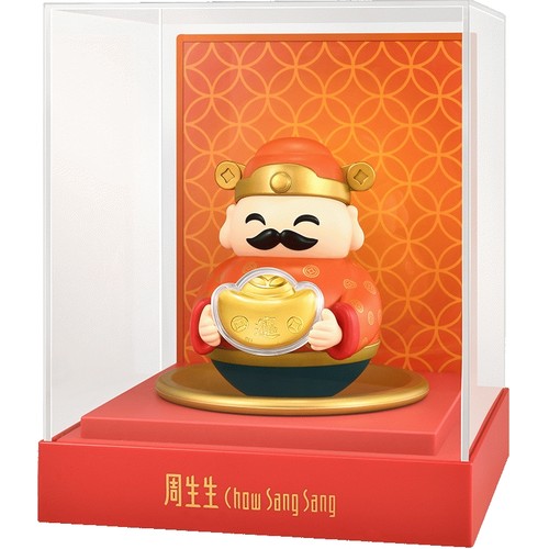 周生生Au999.9黄金生生有礼财神不倒翁摆件95634O定价