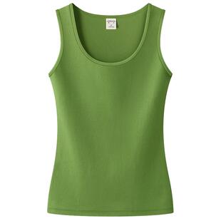 牛油果绿小背心西装内搭打底无袖吊带女夏外穿u型领净版基础上衣