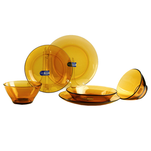 【特价瑕疵品】法国duralex多莱斯进口钢化玻璃饭碗深盘水杯耐热