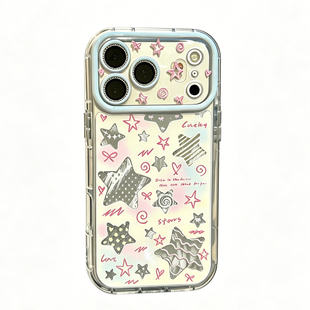 韩系ins满屏星星手机壳适用iPhone17/16promax新款小米17MAX巨好看华为Nove16高颜值OPPOfindx9全包vivoS60软