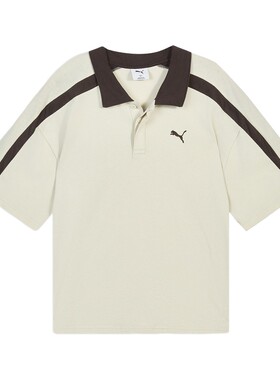 PUMA彪马polo衫夏季新款男士上衣T7复古休闲运动t恤短袖638458-87