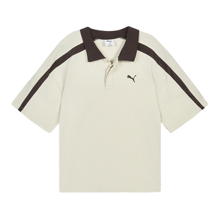 PUMA彪马polo衫夏季新款男士上衣T7复古休闲运动t恤短袖638458-87