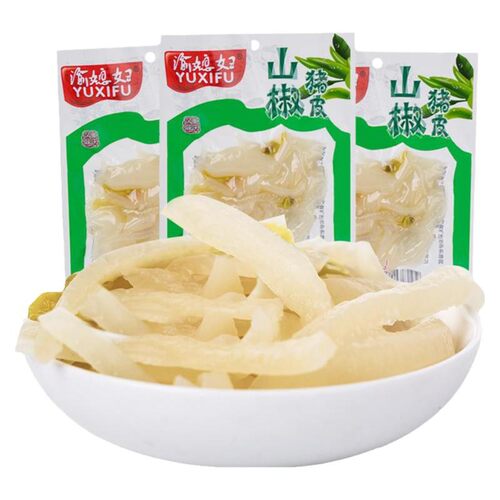 渝媳妇泡椒猪皮小零食网红重庆特产休闲即食新鲜真空包装小包装