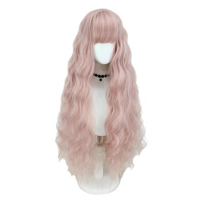 芹泽蕾拉cosplay假发女全头套粉色1米m超长卷发lolita水波纹