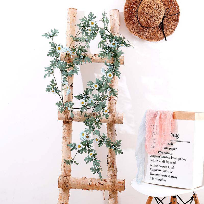 新品 室内装饰藤太阳花仿真向日葵假花藤条缠绕仿真花小雏菊花藤