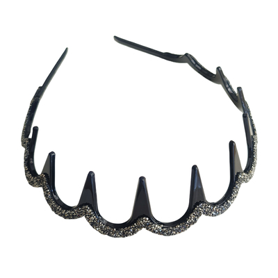 韩国百搭简约波浪发箍女2025新款高颅顶满钻带齿防滑发卡头箍