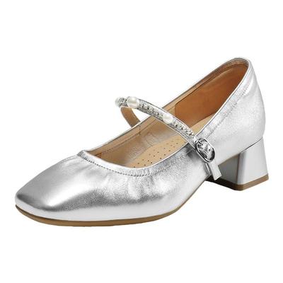 百丽女鞋气质时装玛丽珍鞋女秋新款商场同款真皮浅口单鞋L8006CQ5