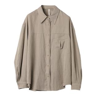 西町村屋韩系简约设计衬衣女秋冬新款休闲百搭长袖衬衫XH9D10097