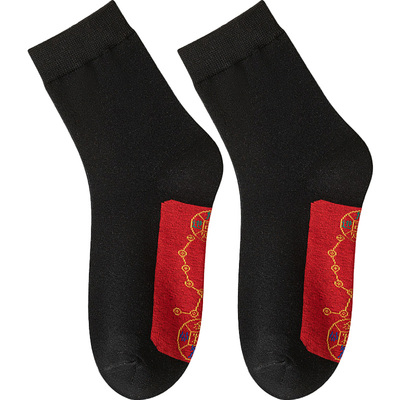 脚踏七星连珠本命年袜子男女纯棉