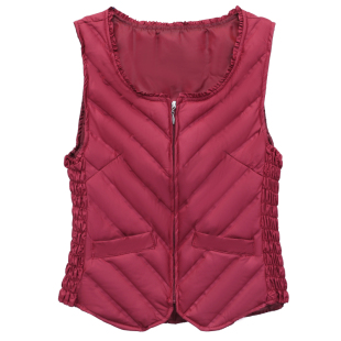 女士羽绒马甲秋冬季内穿轻薄修身显瘦白鸭绒保暖短款背心坎肩内胆