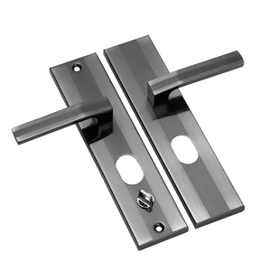 盼盼防盗门把手 老式大门拉手通用型加厚面板大锁孔把手235孔距