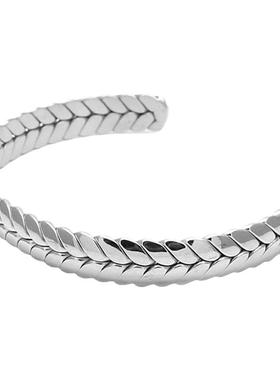 北欧简约复古情侣款钛钢手镯