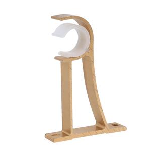 窗帘杆罗马杆支架挂钩加厚铝合金双杆底座配件打孔墙钩固定座托架