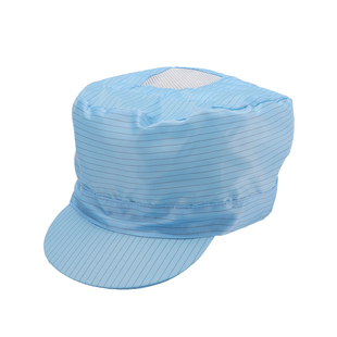 防静电帽子无尘车间工作帽透气防尘厨师小工大工鸭舌帽男女通用