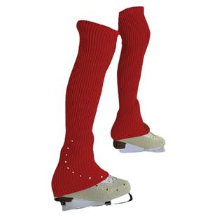 花样滑冰包鞋袜套保护彩色加长护腿防磨保暖加厚鞋套针织镶钻裤套