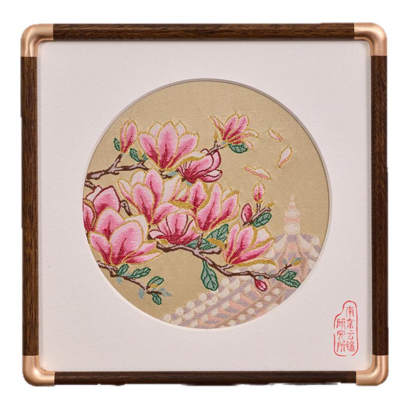 南京云锦研究所玉兰桌面摆件