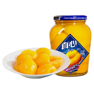 真心罐头黄桃罐头水果罐头什锦山楂罐头玻璃瓶罐头品牌正品760g