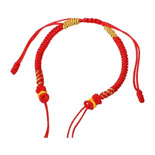 金刚结半成品手链红绳可串黄金转运珠情侣款吊坠手绳平安扣配件绳