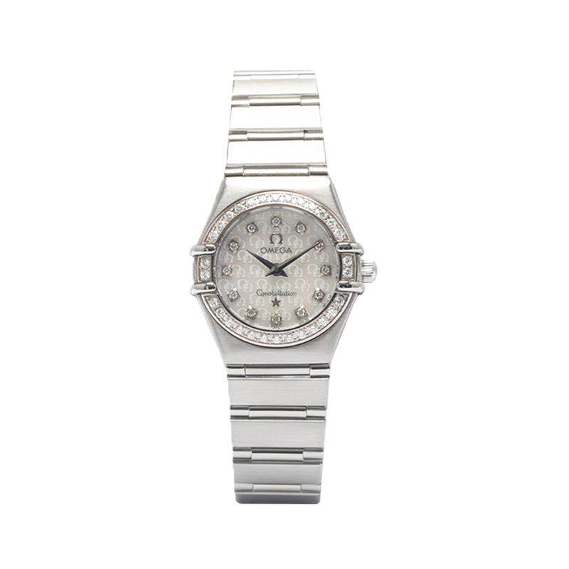 【自营】中古98新欧米茄星座logo印花盘镶钻石英手表女1460.75.00