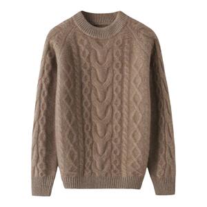 韩版洋气儿童羊绒衫秋冬双股加厚绞花保暖毛衣男女童纯羊毛衫线衣