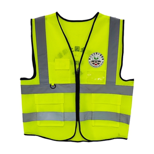 荧光背心采样员质控员安全反光马甲透气性好野外采样专用按需印字