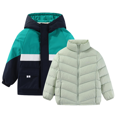 迪士尼童装男童三合一羽绒服儿童冬装女童羽绒内胆小孩春秋冬棉服