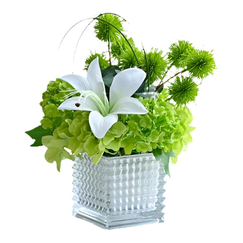 春夏款小清新玻璃桌花仿真花高品质客厅茶几售楼处轻奢装饰摆件