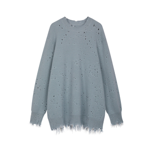 【绵羊毛100%】JNBY/江南布衣秋季针织衫镂空肌理感毛衣镂空设计