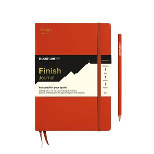 LEUCHTTURM1917德国灯塔Finish Journal目标完成手册笔记本子中开A5硬皮商务日志本追求目标职业发展记录本