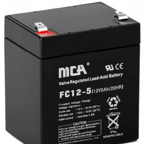 MCA蓄电池FC12512V5AH机房UPS电源配套消防照明EPS直流屏