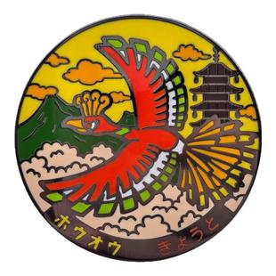 日本经典动漫宝可梦凤王神兽胸针洛奇亚精灵金属书包装饰金属徽章