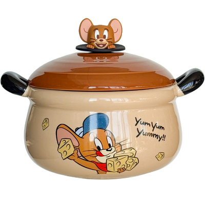 猫和老鼠泡面碗陶瓷拉面碗带盖