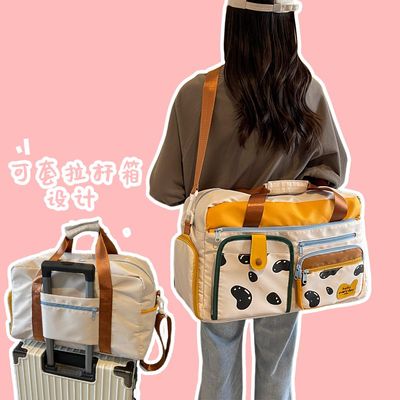 短途旅行包大容量女干湿分离健身包斜挎包可套拉杆箱登机包行李袋