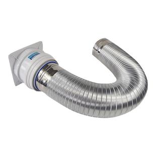 加厚纯铝排烟管厨房卫生间排烟管道不锈钢头抽烟机排烟管静音风管