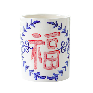 青花瓷蝴蝶兰陶瓷花盆中式复古瓷器君子兰花卉桌面通用盆栽特价